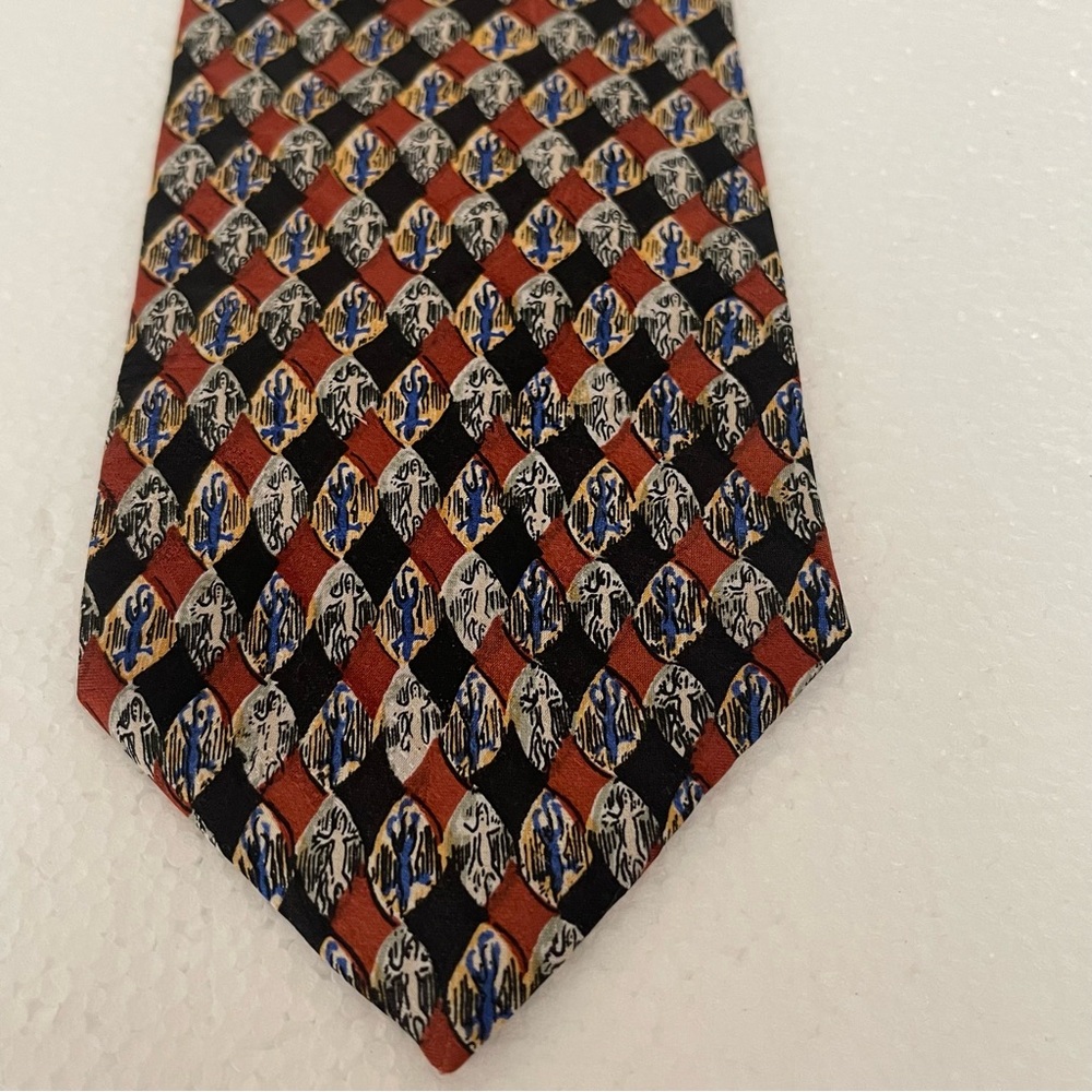 Vtg Jerry J. Garcia Tie Abstract Multicolored Men's 100% Silk Neck‎ tie